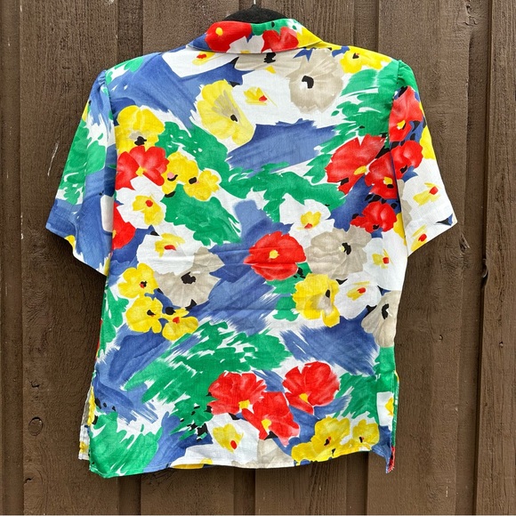 Floral Woven S/S Blouse - Picture 4 of 5